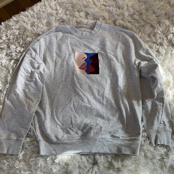 Grey graphic crew neck - Picture 2 of 3